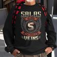 Salas Blood Run Through My Veins Name V3 Sweatshirt Gifts for Old Men