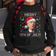 Santa Joe Biden Merry 4Th Of July Ugly Christmas Sweatshirt Gifts for Old Men