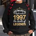 September 1997 Birthday Life Begins In September 1997 V2 Sweatshirt Gifts for Old Men