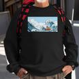 The Capybara On Great Wave Sweatshirt Gifts for Old Men