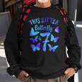 This Little Butterfly Is 7 7Th Birthday Party Toddler Girl Sweatshirt Gifts for Old Men