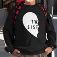 Twin Sisters Heart Half Matching Set 1 Of 2 Gift Sweatshirt Gifts for Old Men