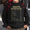 Watts Name Gift Watts Facts Sweatshirt Gifts for Old Men