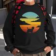 Westie West Highland White Terrier Retro Vintage Sunset Dog Sweatshirt Gifts for Old Men
