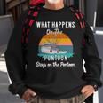 What Happens On The Pontoon Stays On The Pontoon Gift Sweatshirt Gifts for Old Men