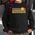 Wisconsin Retro Sunset - Wisconsin Sweatshirt Gifts for Old Men