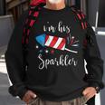 Womens Im His Sparkler Funny 4Th Of July For Women Sweatshirt Gifts for Old Men
