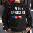 Womens Im His Sparkler His And Her 4Th Of July Matching Couples Sweatshirt Gifts for Old Men