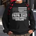Womens Papa Dad Bruh Fathers Day 4Th Of July Us Flag Vintage 2022 Sweatshirt Gifts for Old Men