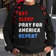 Womens Pray For America Patriotic Christian Saying 4Th Of July Meme Sweatshirt Gifts for Old Men
