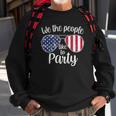 Womens We The People Like To Party American Flag Sunglasses Vintage Sweatshirt Gifts for Old Men