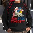 You Free Tonight Bald Eagle Mullet American Flag 4Th Of July Sweatshirt Gifts for Old Men