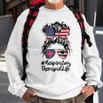 4Th Of July Respiratory Therapist Messy Bun Hair Nurse Funny Sweatshirt Gifts for Old Men