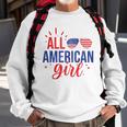 All American Girl 4Th Of July Girls Kids Sunglasses Family Sweatshirt Gifts for Old Men