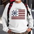 Barn Quilt July 4Th Gifts Vintage Usa Flag S Sweatshirt Gifts for Old Men