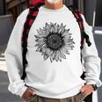 Be Kind Sunflower Minimalistic Flower Plant Artwork Sweatshirt Gifts for Old Men