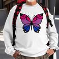 Butterfly With Colors Of The Bisexual Pride Flag Sweatshirt Gifts for Old Men