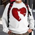 Cat Heart Shirt Cat Lovers Valentine Day Gifts For Couple Sweatshirt Gifts for Old Men