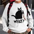 Cat What Murderous Black Cat With Knife Sweatshirt Gifts for Old Men