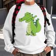 Dancing Alligator Gift Funny Dabbing Alligator Sweatshirt Gifts for Old Men