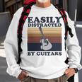 Easily Distracted By Guitars Quote For A Guitar Player Racerback Sweatshirt Gifts for Old Men