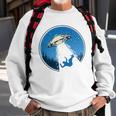 Finally Vintage Funny Ufo Flying Saucer Abduction Retro 80S Sweatshirt Gifts for Old Men