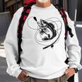 Fishing Bass Sticker Sweatshirt Gifts for Old Men