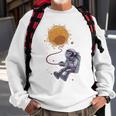 Funny Astronaut Monkey Blowing Sun V2 Sweatshirt Gifts for Old Men