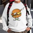Funny Hamburger Art Men Women Cheeseburger Meat Eater Sweatshirt Gifts for Old Men