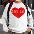 Girl Dad Heart Fathers Day Vintage Retro Sweatshirt Gifts for Old Men