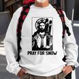 Jesus Christmas Pray For Snow Sweatshirt Gifts for Old Men