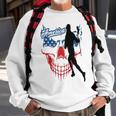 Lacrosse Usa Flag Sweatshirt Gifts for Old Men