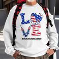 Love Healthcare Worker 4Th Of July American Flag Patriotic Sweatshirt Gifts for Old Men