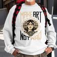 Make Art Not War Symbol Sweatshirt Gifts for Old Men