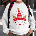 New Christmas Unicorn Face Santicorn Cute Sweatshirt Gifts for Old Men