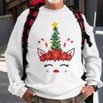 New Christmas Unicorn Face Santicorn Poinsettia Crown Cute V2 Sweatshirt Gifts for Old Men