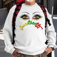 Official Bright Eyes Juneteenth African American Eye Black Flag Sweatshirt Gifts for Old Men