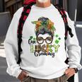 One Lucky Grammy Shamrock Plaid Leopard St Patricks Day Sweatshirt Gifts for Old Men