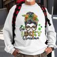 One Lucky Grandma Shamrock Plaid Leopard St Patricks Day Sweatshirt Gifts for Old Men