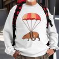 Parachuting Capybara For Capybara Lovers Sweatshirt Gifts for Old Men