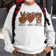 Peace Love Coffee Sweatshirt Gifts for Old Men