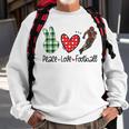 Peace Love Football Sweatshirt Gifts for Old Men