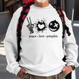 Peace Love Pumpkin Halloween Sweatshirt Gifts for Old Men