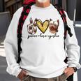 Peace Love Yorkie Dog Lovers Yorkshire Terrier Dad Mom Gift Sweatshirt Gifts for Old Men