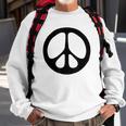 Peace Sign Minimalist Simple Sixties Lover 60S Retro  V2 Sweatshirt Gifts for Old Men