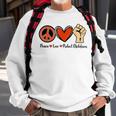 Protect Our Kids End Guns Violence Wear Orange Peace Sign Sweatshirt Gifts for Old Men