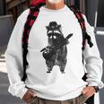 Raccoon Wielding Ukulele Sweatshirt Gifts for Old Men