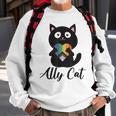 Rainbow Ally Cat Lgbt Gay Pride Flag Heart Men Women Kids Sweatshirt Gifts for Old Men