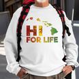 Rasta Colored Hi For Life Hawaii Palm Tree Tee Sweatshirt Gifts for Old Men