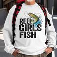 Reel Girl Fish Sweatshirt Gifts for Old Men